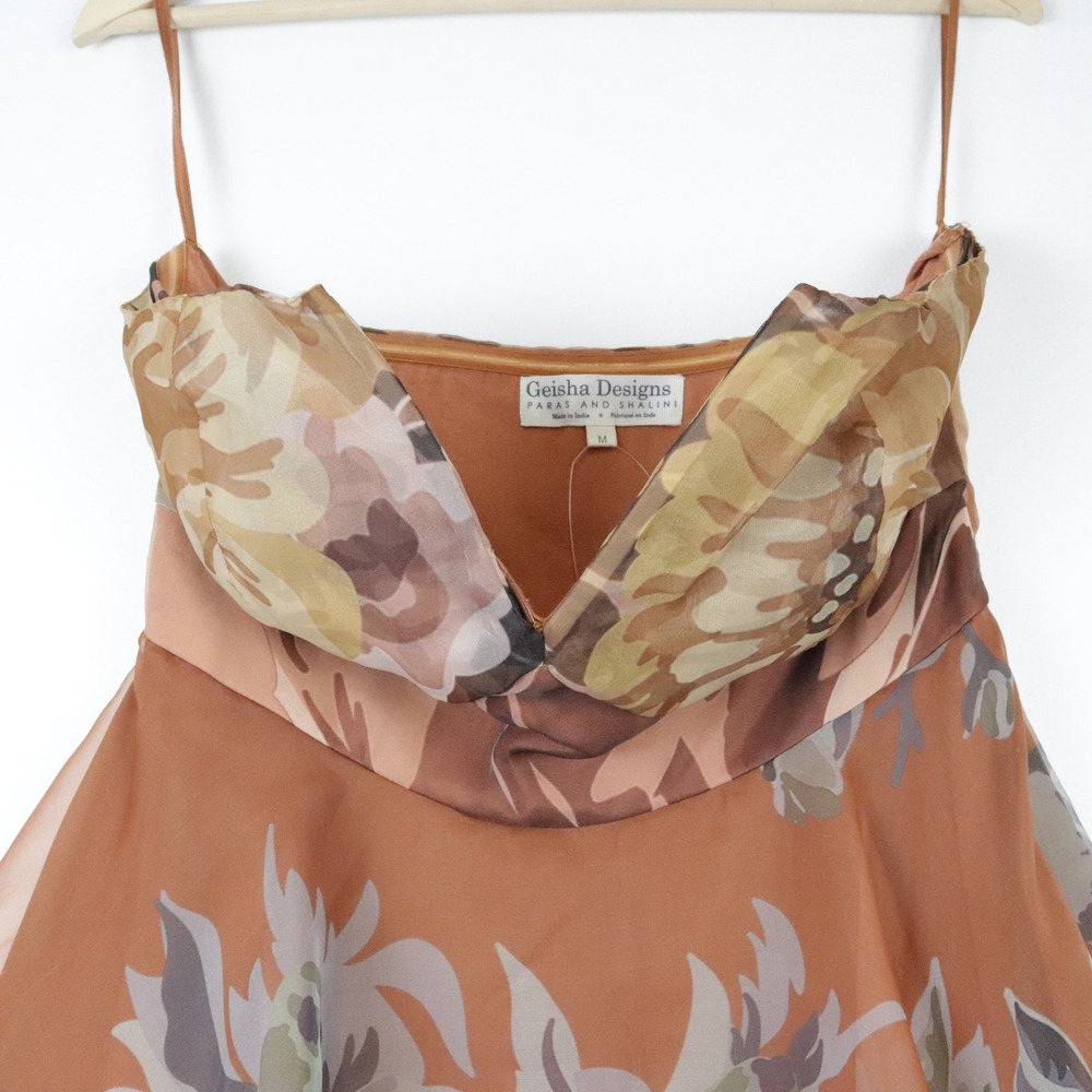 NWT Anthropologie Geisha Designs Martina Floral Dress Maxi Strapless Medium - Picture 4 of 13